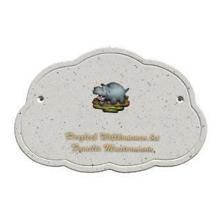 Decoramic Wolkentraum Granitgrau, Motiv Katze auf Mauer