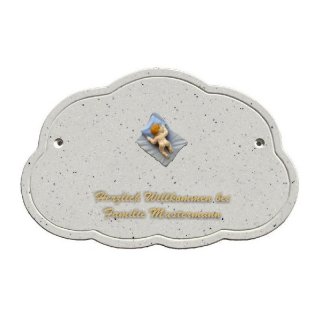 Decoramic Wolkentraum Granitgrau, Motiv Kind auf Decke Junge