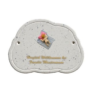 Decoramic Wolkentraum Granitgrau, Motiv Kind auf Decke Mdchen