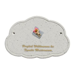 Decoramic Wolkentraum Granitgrau, Motiv Kind auf Decke Mdchen
