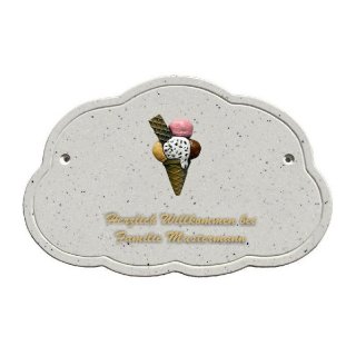 Decoramic Wolkentraum Granitgrau, Motiv Leuchtturm Pilsum