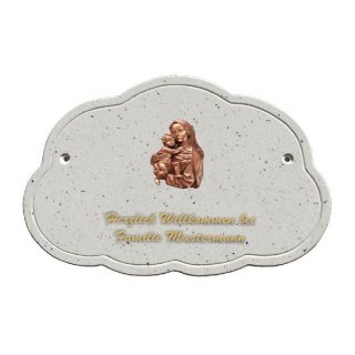 Decoramic Wolkentraum Granitgrau, Motiv Madonna Kind