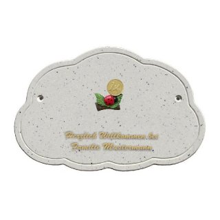 Decoramic Wolkentraum Granitgrau, Motiv Marienkfer Geld