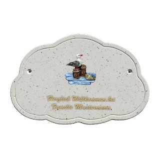 Decoramic Wolkentraum Granitgrau, Motiv Mwe Fisch