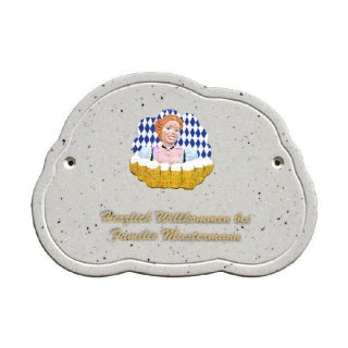 Decoramic Wolkentraum Granitgrau, Motiv Oktoberfest