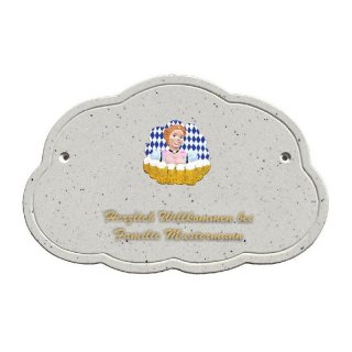 Decoramic Wolkentraum Granitgrau, Motiv Oktoberfest