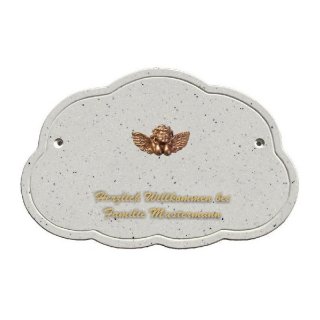 Decoramic Wolkentraum Granitgrau, Motiv Putte bronze