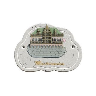 Decoramic Wolkentraum Granitgrau, Motiv Rathaus Bremen