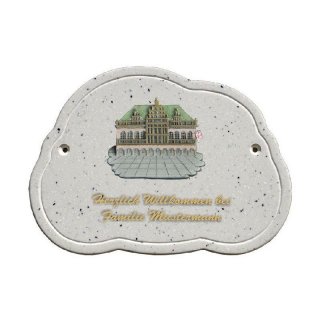 Decoramic Wolkentraum Granitgrau, Motiv Rathaus Bremen