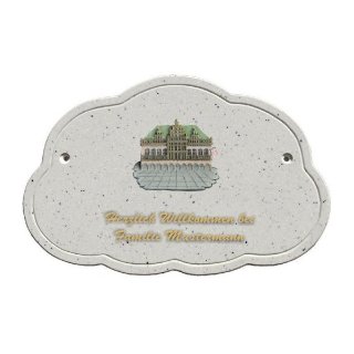 Decoramic Wolkentraum Granitgrau, Motiv Rathaus Bremen