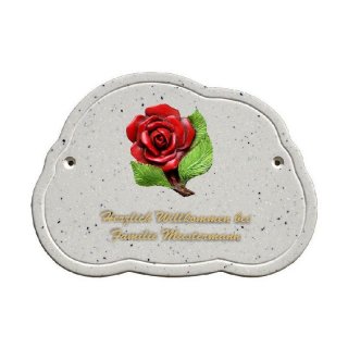 Decoramic Wolkentraum Granitgrau, Motiv Rose gro