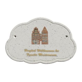 Decoramic Wolkentraum Granitgrau, Motiv Roseliushaus Brmen