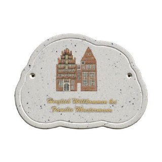 Decoramic Wolkentraum Granitgrau, Motiv Roseliushaus Brmen