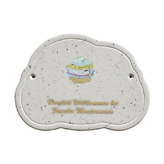 Decoramic Wolkentraum Granitgrau, Motiv Ruderboot