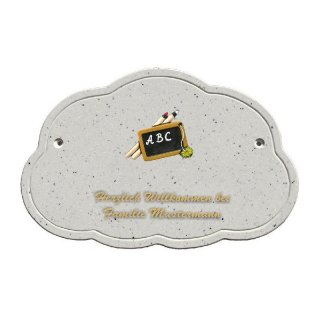 Decoramic Wolkentraum Granitgrau, Motiv Schultafel