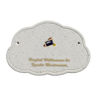 Decoramic Wolkentraum Granitgrau, Motiv Schultafel