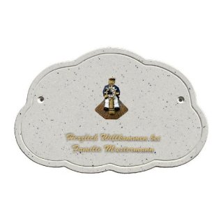Decoramic Wolkentraum Granitgrau, Motiv Seemann Steuer
