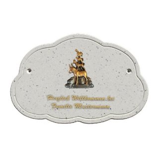 Decoramic Wolkentraum Granitgrau, Motiv Stadtmusikanten Magnet