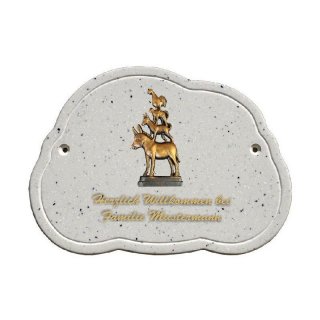 Decoramic Wolkentraum Granitgrau, Motiv Stadtmusikanten fr Platten