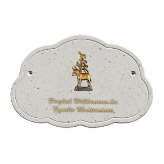 Decoramic Wolkentraum Granitgrau, Motiv Stadtmusikanten fr Platten