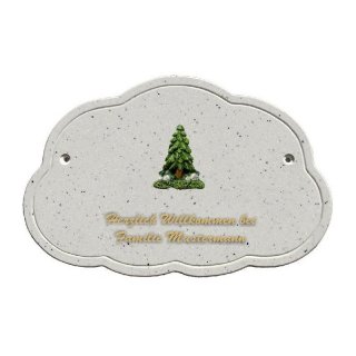 Decoramic Wolkentraum Granitgrau, Motiv Tanne