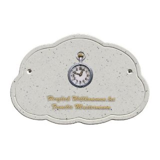 Decoramic Wolkentraum Granitgrau, Motiv Taschenuhr