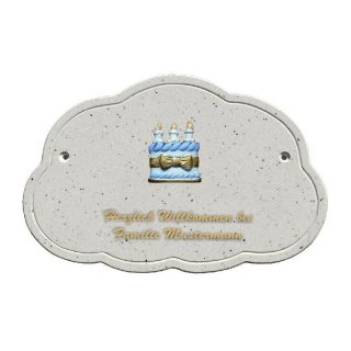 Decoramic Wolkentraum Granitgrau, Motiv Torte