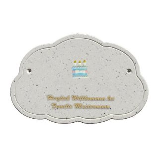 Decoramic Wolkentraum Granitgrau, Motiv Torte