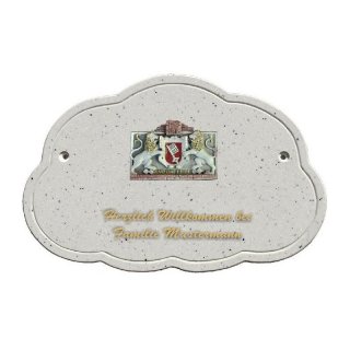 Decoramic Wolkentraum Granitgrau, Motiv Wappen Bremen