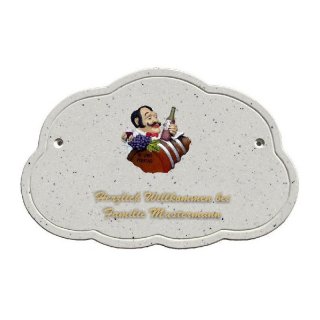 Decoramic Wolkentraum Granitgrau, Motiv Weinkenner