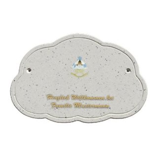 Decoramic Wolkentraum Granitgrau, Motiv Wiege Junge