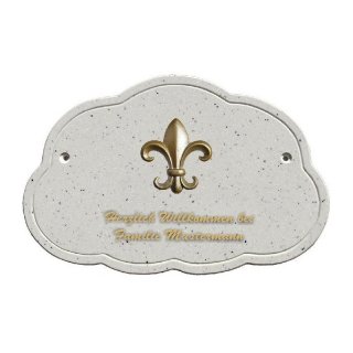 Decoramic Wolkentraum Granitgrau, Motiv fleur de Lis