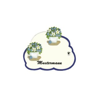 Decoramic Wolkentraum Wei, Motiv Blumentopf