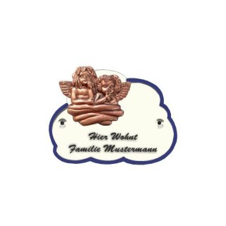 Decoramic Wolkentraum Wei, Motiv Engel Putten bronze