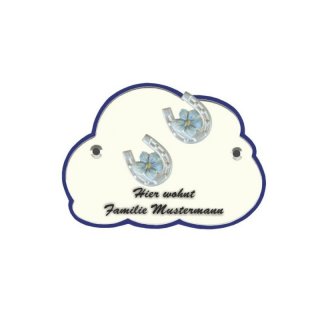 Decoramic Wolkentraum Wei�, Motiv Hufeisen Bl�te