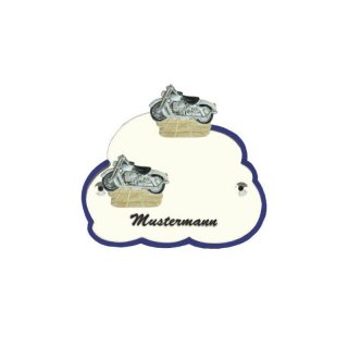 Decoramic Wolkentraum Wei�, Motiv Motorrad