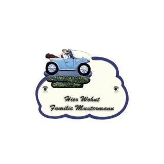 Decoramic Wolkentraum Wei, Motiv Oldtimer