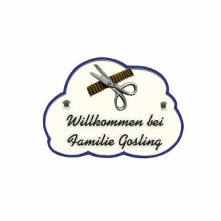 Decoramic Wolkentraum Wei�, Motiv Schere Kamm