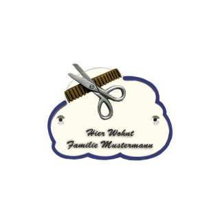 Decoramic Wolkentraum Wei�, Motiv Schere Kamm