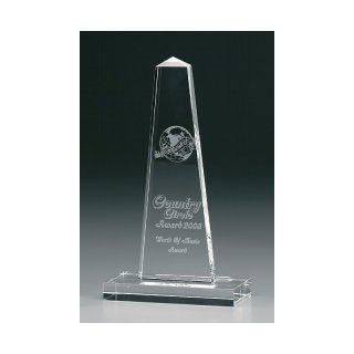 Kristalltrophe Obelisk Award 300mm inkl. Gravur