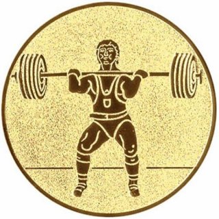 EMBLEM D=50 Gewichtheben gold