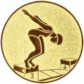 EMBLEM D=50 Schwimmen Damen gold