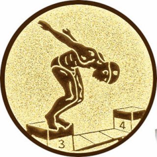 EMBLEM D=50 Schwimmen Herren gold