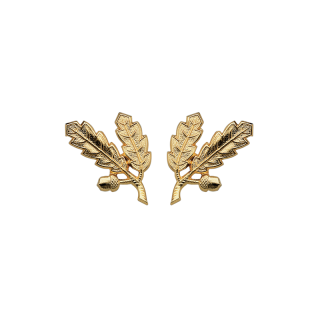 Eichenlaubpaar, 23 mm, vergoldet, mit Splinten