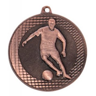Eisen-Medaille Fuball 50mm bronze Fussball Motiv 37gr.