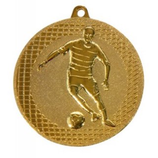 Eisen-Medaille Fuball 50mm gold Fussball Motiv 37gr.