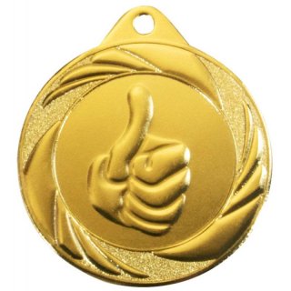 Eisen-Medaille 50mm -gold- 33 Gramm / Rckseite: 49 mm