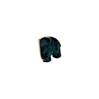 Elefant - Umfang/Gre: 14 cm Bronzeskulptur, grn patiniert