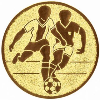EMBLEM D=25 mm Fussballspieler goldfarben