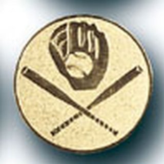 Emblem D=25 Baseball goldfarben
